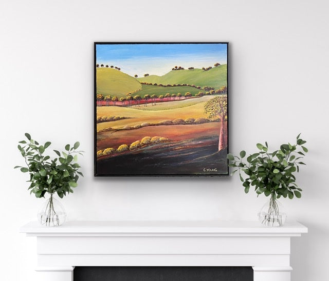 COUNTRY VIBES - framed- SOLD-