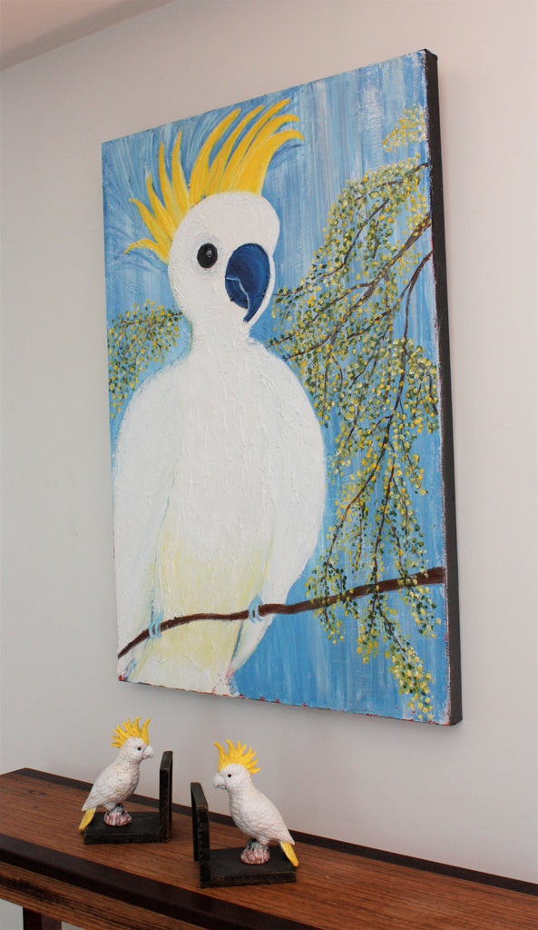 Lenny the Sulphur Crested Cockatoo- SOLD-